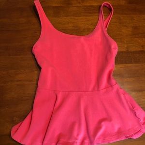 Zip Back Peplum Tank